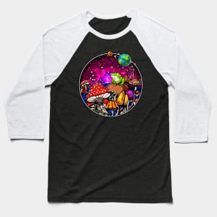 Psychedelic Mushrooms Forest Baseball T-Shirt